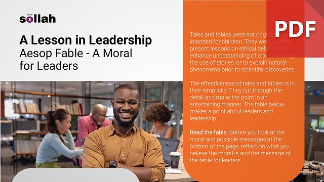 A Lesson in Leadership - Aesop Fable: A Moral  for Leaders