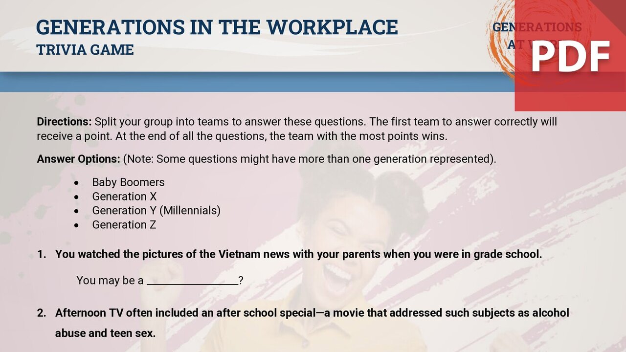 Generational Trivia Questions And Answers - Verified Academic Solutions