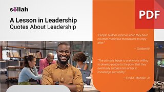 A Lesson in Leadership - Quotes About Leadership