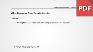 Choosing Integrity