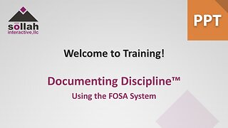 Documenting Discipline II - PowerPoint
