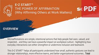 E•Z START™ THE POWER OF AFFIRMATION