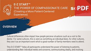 E•Z START™ THE POWER OF COMPASSIONATE CARE