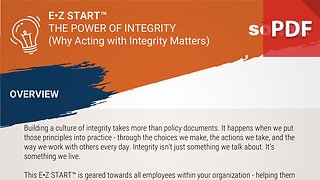 E•Z START™ The Power of Integrity
