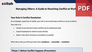 Managing Others: A Guide to Resolving Conflict at Work