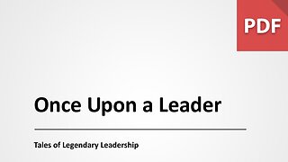 Once Upon A Leader Discussion Guide